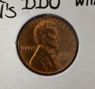 1955 Poor Mans DDO Wheat Penny