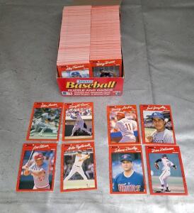 (1) Box Of Assorted 1990 Donruss Baseball Trading Cards, Featuring Carl Yastrzemski Puzzle, Including HOFs, Rookies & Stars