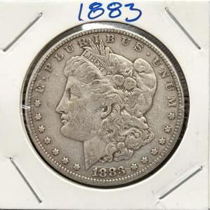 1883 Morgan Silver Dollar Coin, United States Mint, 90% Silver