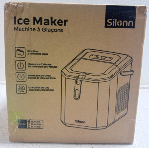 Silonn SLIM21B Ice Maker, 26 lbs/day, Bullet Ice, 120V, 160W
