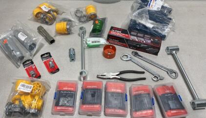 New and Nearly New Tools / Saw Chains (5) / 16 Piece Punch and Chisel Set / Assembly Pliers (3) and so much more