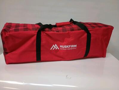 Double Camping Chairs Padded Loveseat Chair for 2 Person - Heavy Duty With Cup Holders and Carry Bag, Red