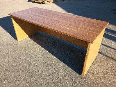 Oak Laminated Office Desk Length=30", Width=72", Height=28"