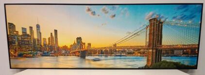 Large Canvas Print of The Brooklyn Bridge And The New York City Skyline. 60"x20"