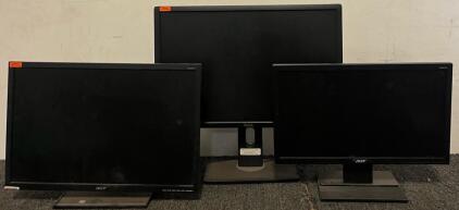(3) Computer Monitors (No Cords)