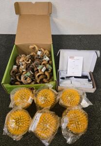 Dog Lot!! Box of Bully Spring Treats, Yellow Squeaky Dog Toys, Pet Paw Clipper