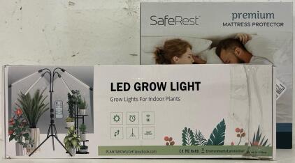 LED Grow Light For Indoor Plants & Saferest Premium Mattress Protector (Queen)