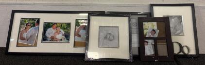 Home Decor Lot (5) Set Wedding Piture Frames (2) 10x10 (1) 10x12 (1) 8x10 (1) 10x24