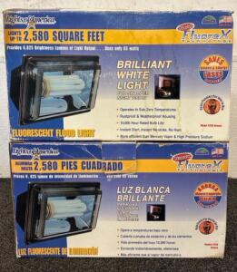 (2) Fluorescent Flood Lights