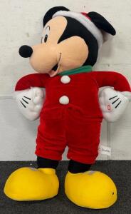 (1) Mickey Mouse Holiday Plush Battery Operated Home Decor