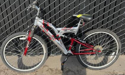 Mongoose DXR AL Mountain Bike, Full Suspension, 26" Wheels, Red/Silver
