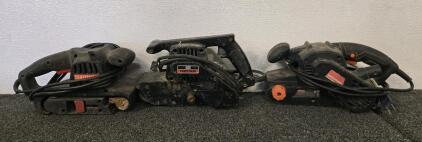 (3) Various Belt Sanders: Craftsman & Warrior