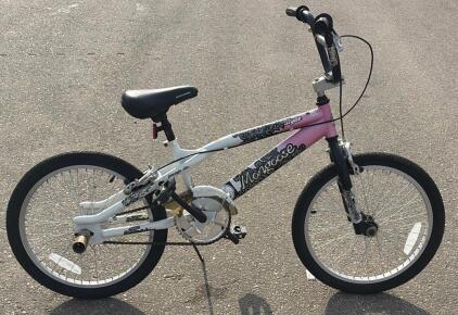 Mongoose BMX Bicycle, 20" Wheels, Pink/White, Single-Speed