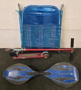 Ripstick, Razor Scooter, Blue Pool Chair