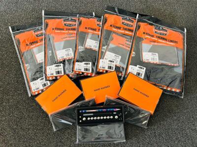 Ergodyne N-Ferno Thermal Liners, Model #6871, 5 Liners, 3 Hand Warmer Sets and (4) Magnetic Pen Fidget Toys