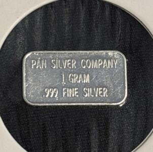 Pan Silver Company 1G .999 Fine Silver Bar