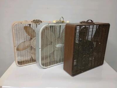 (3) Box Fans 21" Square
