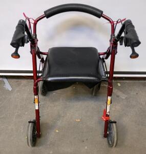 Rollator Walker, Hand Brakes, Foldable, Storage Bag