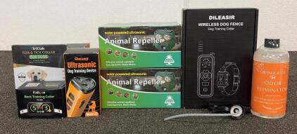Comprehensive Pet Care Set: Training Devices, Flea & Tick Collars, Repellers
