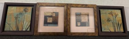 (6) Wooden Framed Wall Art
