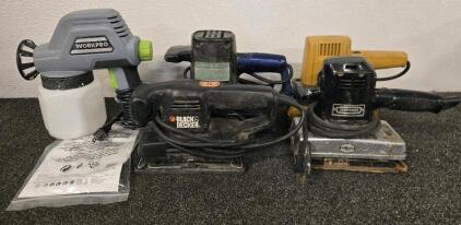 (4) Various Electric Sanders & (1) Electric Paint Sprayer