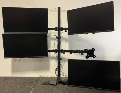 (4) Packard Bell 21.5" Full HD M21500BK-JV2 Monitors W/ Multi-Stand