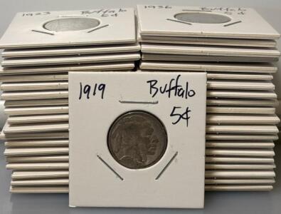 (40) Buffalo Indian Head Nickels 1918&rsquo;s