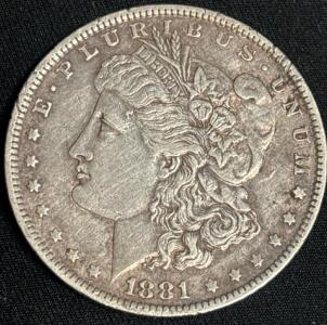 1881 Morgan Silver Dollar Coin