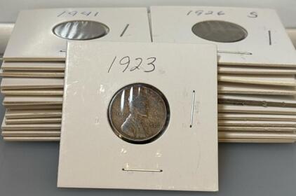 (24) Wheat One Cent Pennies 1920p-1964