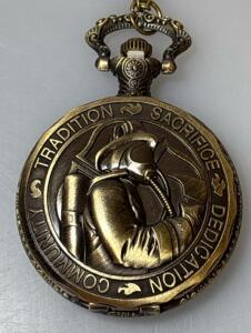 Vintage-Style FireFighter Quartz Pocket Watch