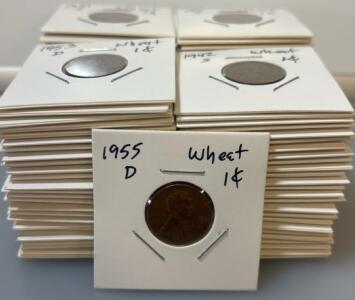 (100) Wheat One Cent Pennies 40&rsquo;s-50&rsquo;s