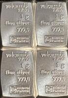 (4) Valcambi Suisse 1G 999.0 Fine Silver Bars