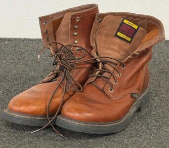 Ariat Leather Steel Toe Work Boots, Style 37180, Size US 8D, Brown