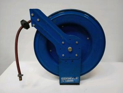 Coxreels Spring Return Air Hose Reel, 3/8 in Hose Diameter, 25 ft Length