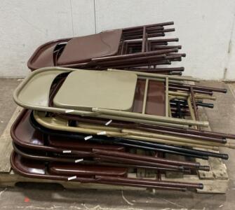 Metal Folding Chairs ((15)
