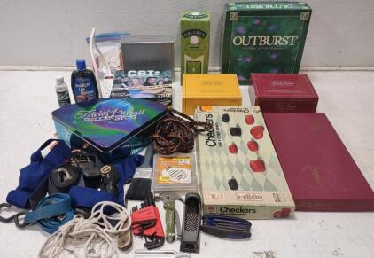 Games, Tools, And Tie Straps.