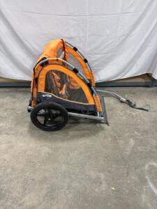 InStep Take 2 Bicycle Trailer, Orange & Grey, Universal Coupler, 16" Wheels