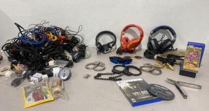 Leatherman/ PS5 Game / PS3 Game / Headphones / Tarot Cards / Handcuffs and Cords