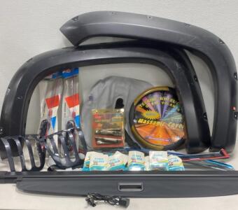SunShade in New Condition / Unused Car Antennas / Fuse Holders / Light Covers / Steering Wheel Cover