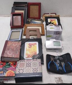 Picture Frames, Travel Tool Kit, Brookstone Converter Kit, & Tranquil Moments Sleep Sound Therapy System.