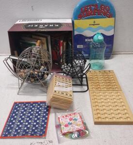 Home Bingo Set, Kid's kickboard, &More