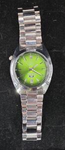 (1) Orient Wristwatch, Green Dial, Stainless Steel Band, NO.653 Likely a Replica Come Check for Yourself
