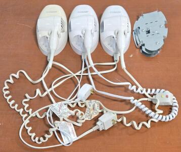 (3) Wall-Mount ConAir Hair Dryers w/ Mounting Plates