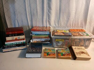 Approx(50+) Assorted Vintage Cook Books/Magazines & (16) Assorted Books