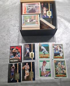 (1) Box Of Assorted Mixed Sports Trading Cards Including, HOFs, Rookies & Stars