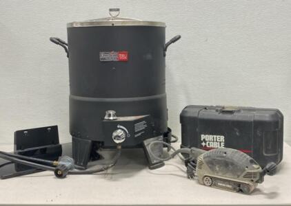 Char-Broil - The Big Easy - Turkey Fryer/ Porter+Cable Working Sander