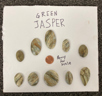 (10) Green Jasper Cabochons