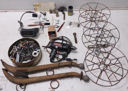 Power Drill, Welding Mask, Scrap Metal, And More.