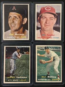 1956 Topps Baseball Cards, Whitey Lockman, Art Fowler, Milt Bolling, Tom Morgan