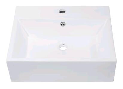 (1) Mocoloo Ceramic Bathroom Sink W/ Installation Intructions